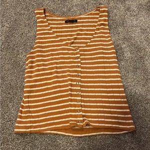 American Eagle, Size Small, Orange and White Striped Tank Top